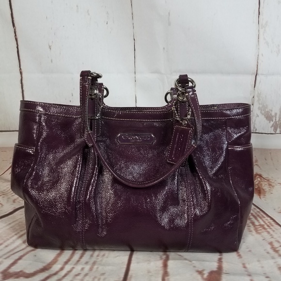 Coach Handbags - Coach Plum East West Gallery Patent Leather Tote